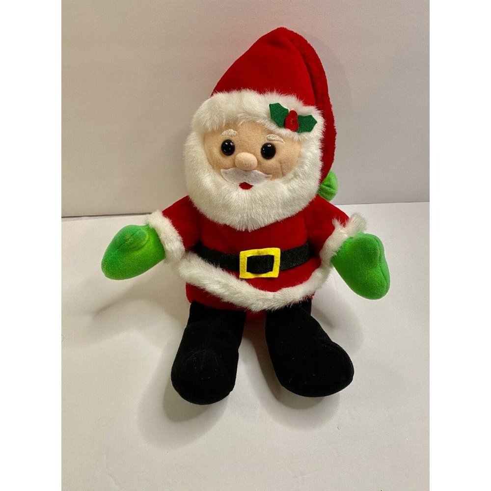 1988 Dakin Christmas Santa 9” Plush Stuffed Holiday Toy Vintage